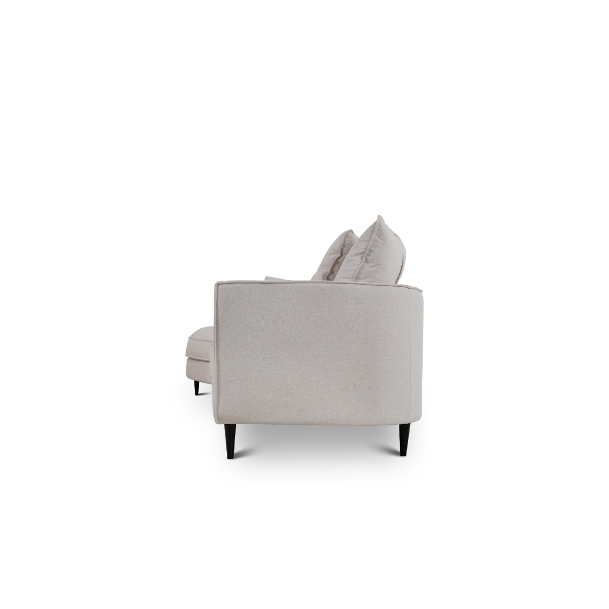 Stephie Oatmeal Curve Chaise Left Sectional Sofa
