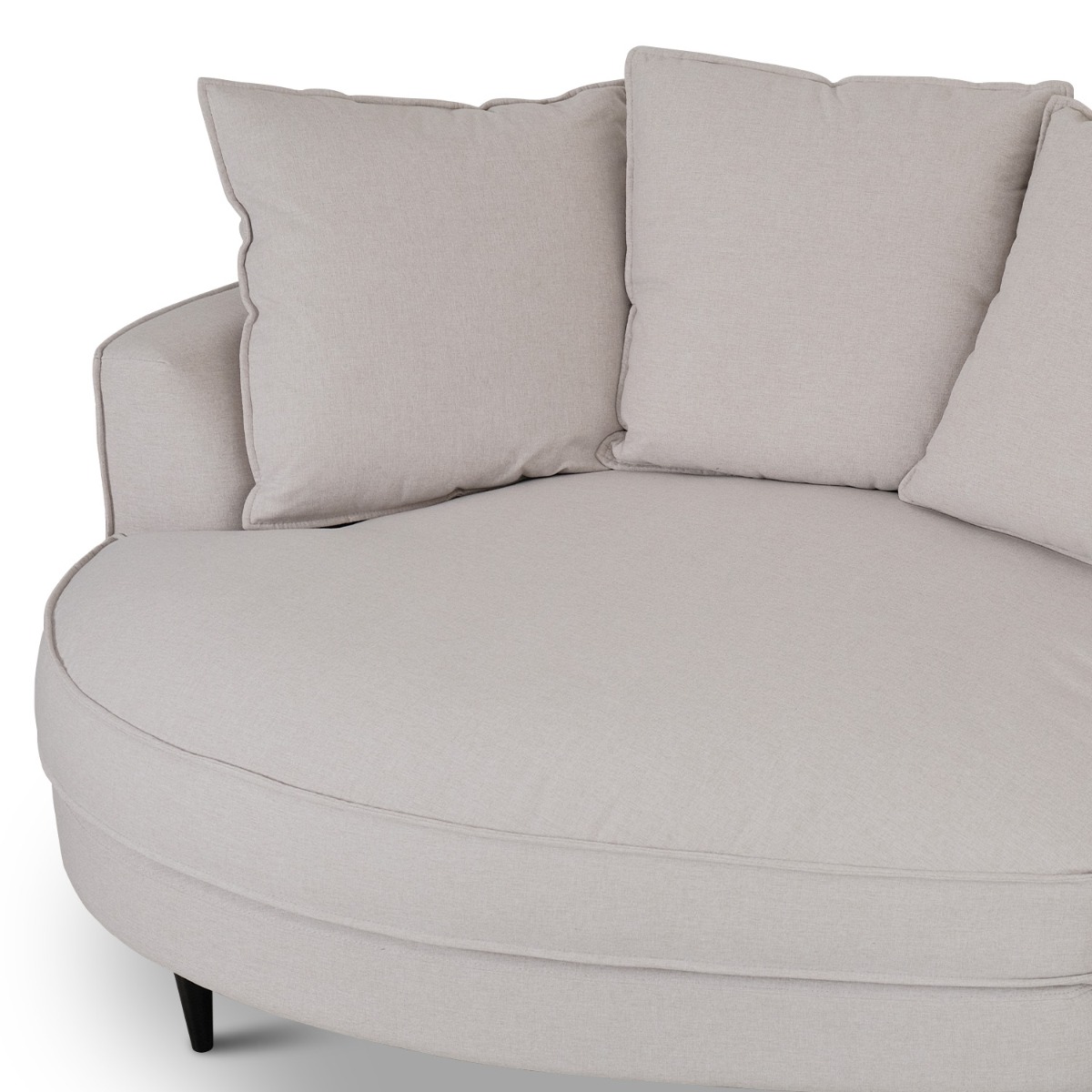 Stephie Oatmeal Curve Chaise Left Sectional Sofa