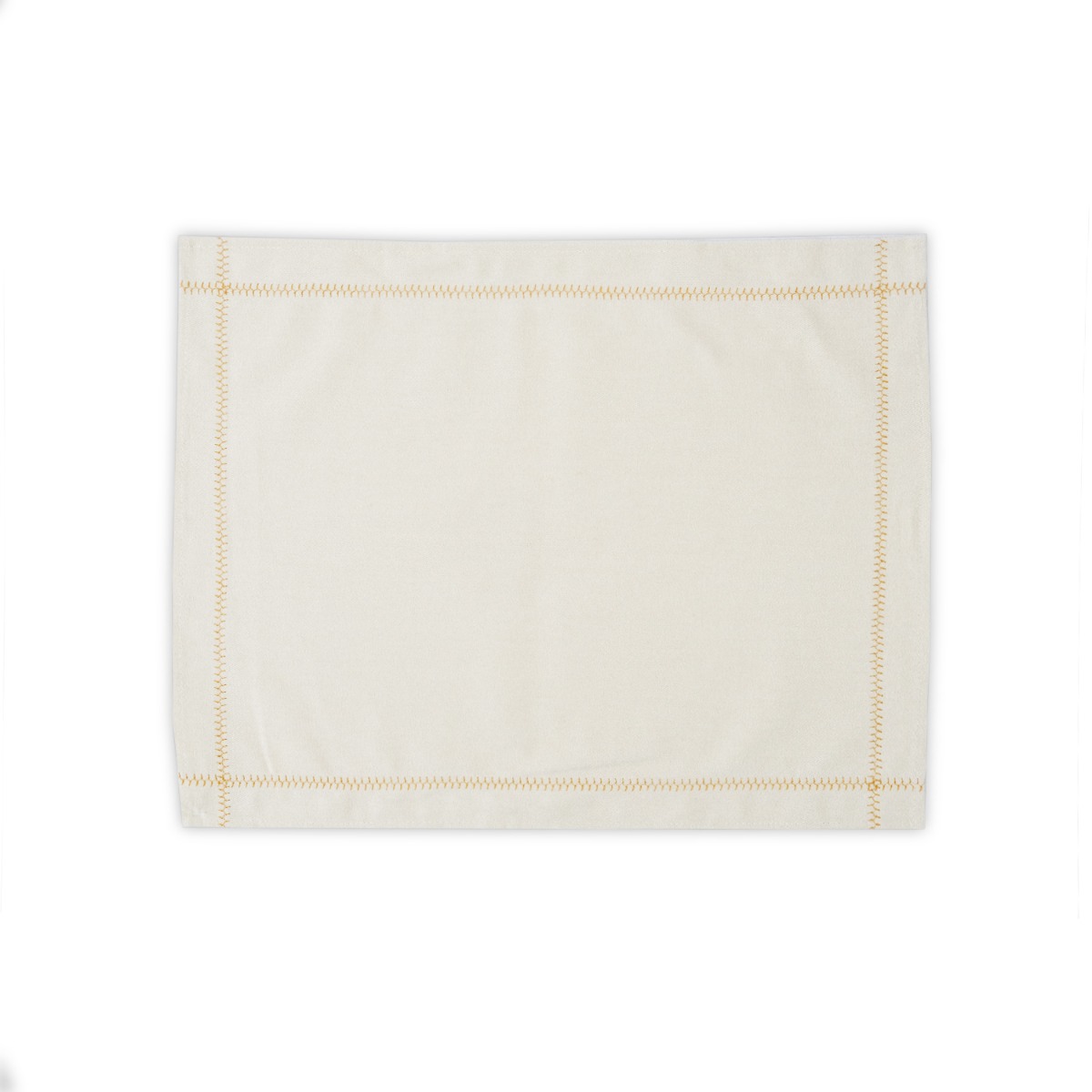 Stitch Cotton Placemat Ivory White