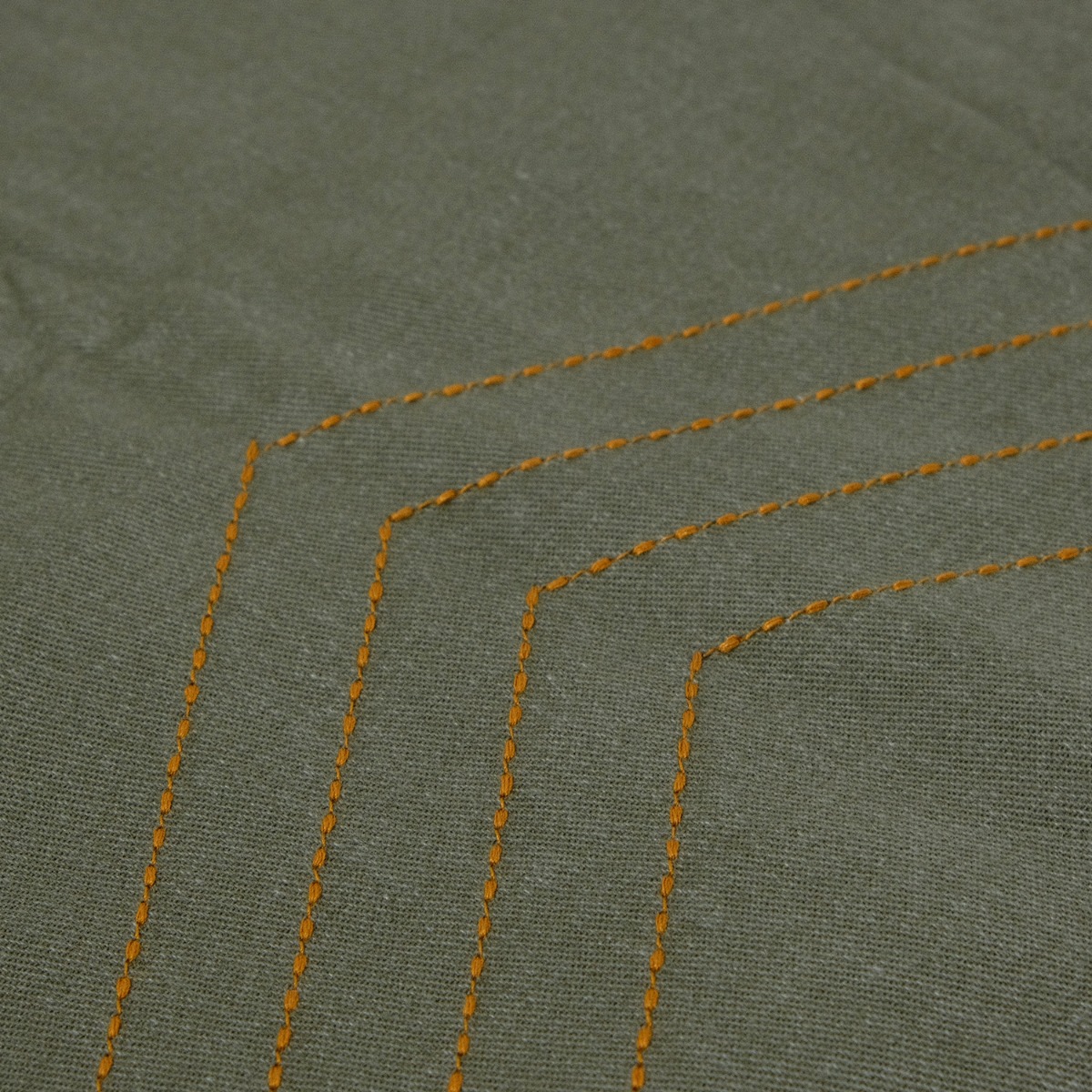 Stitch Cotton Table Runner 40x200cm Jungle Green