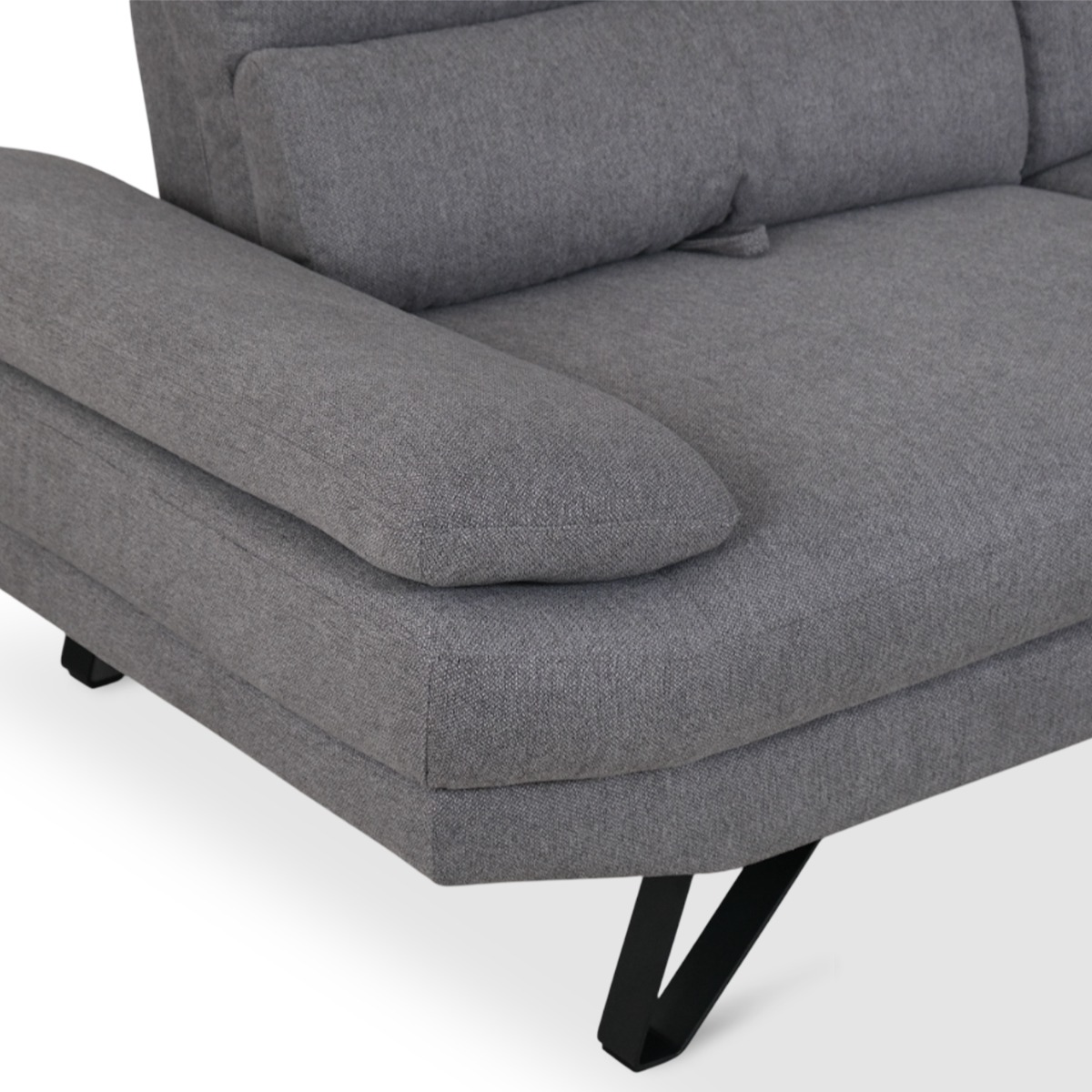 Sway Dark Grey 3 Seater Sofa With Adjustable Back