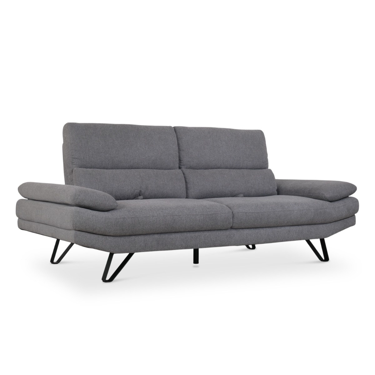 Sway Dark Grey 3 Seater Sofa With Adjustable Back