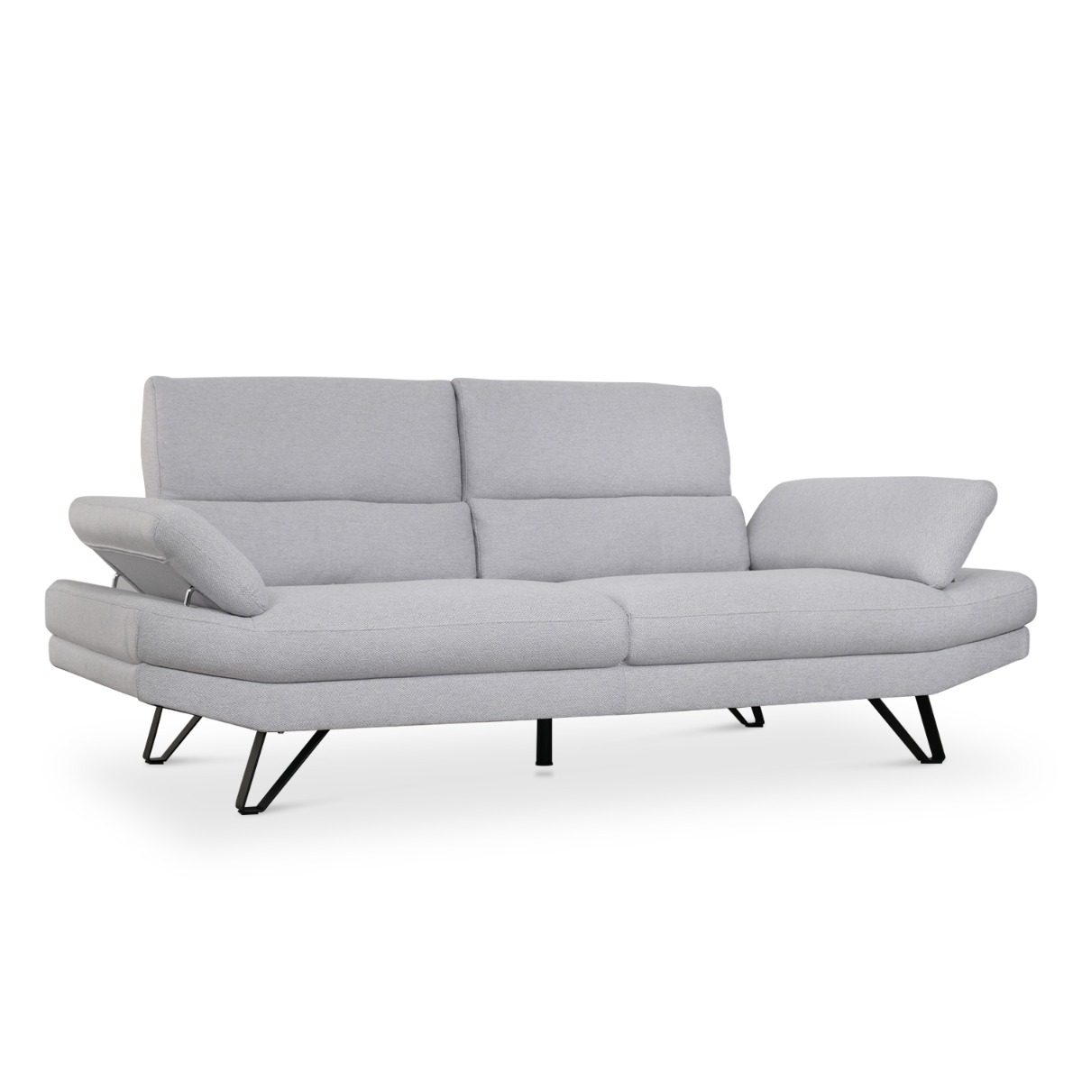 Sway Flint Grey 3 Seater Sofa With Adjustable Back