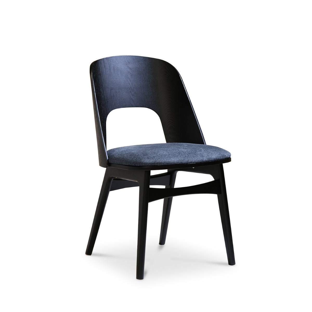 Teagan Ebony Dining Chair Midnight Blue