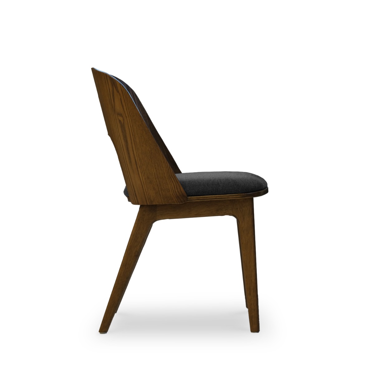 Teagan Dark Walnut Dining Chair Charcoal