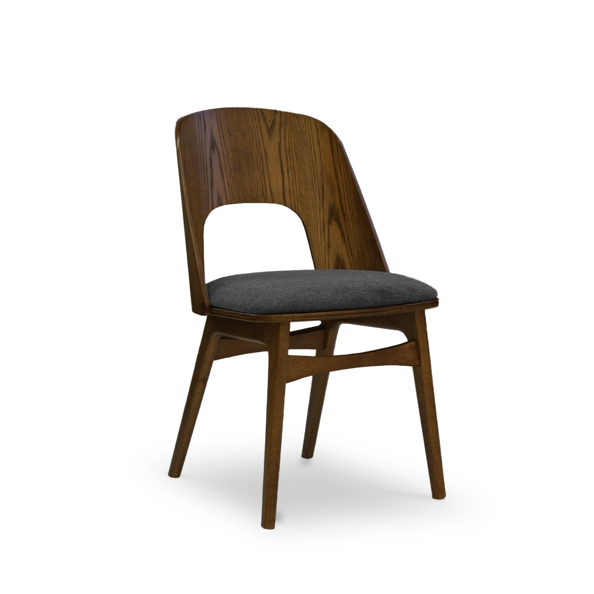 Teagan Dark Walnut Dining Chair Charcoal