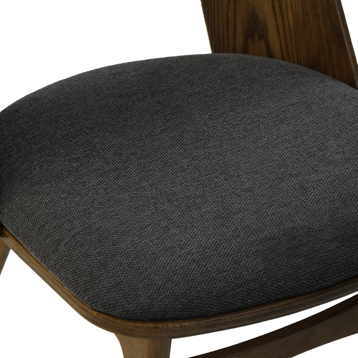 Teagan Dark Walnut Dining Chair Charcoal