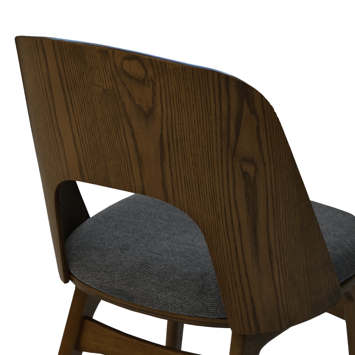 Teagan Dark Walnut Dining Chair Charcoal