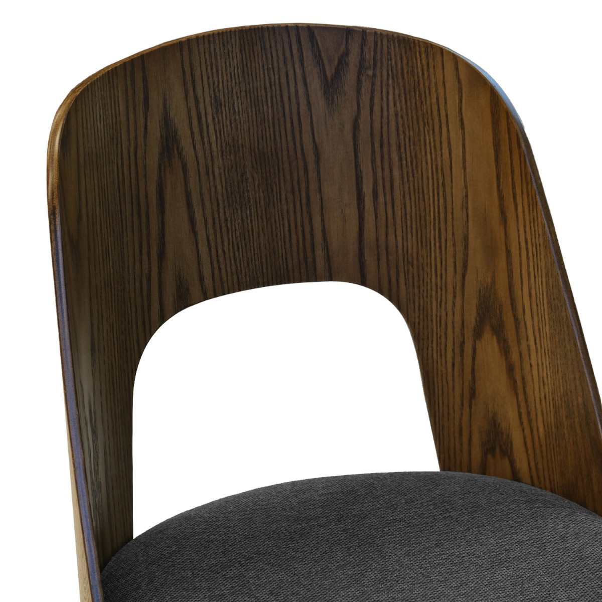 Teagan Dark Walnut Dining Chair Charcoal