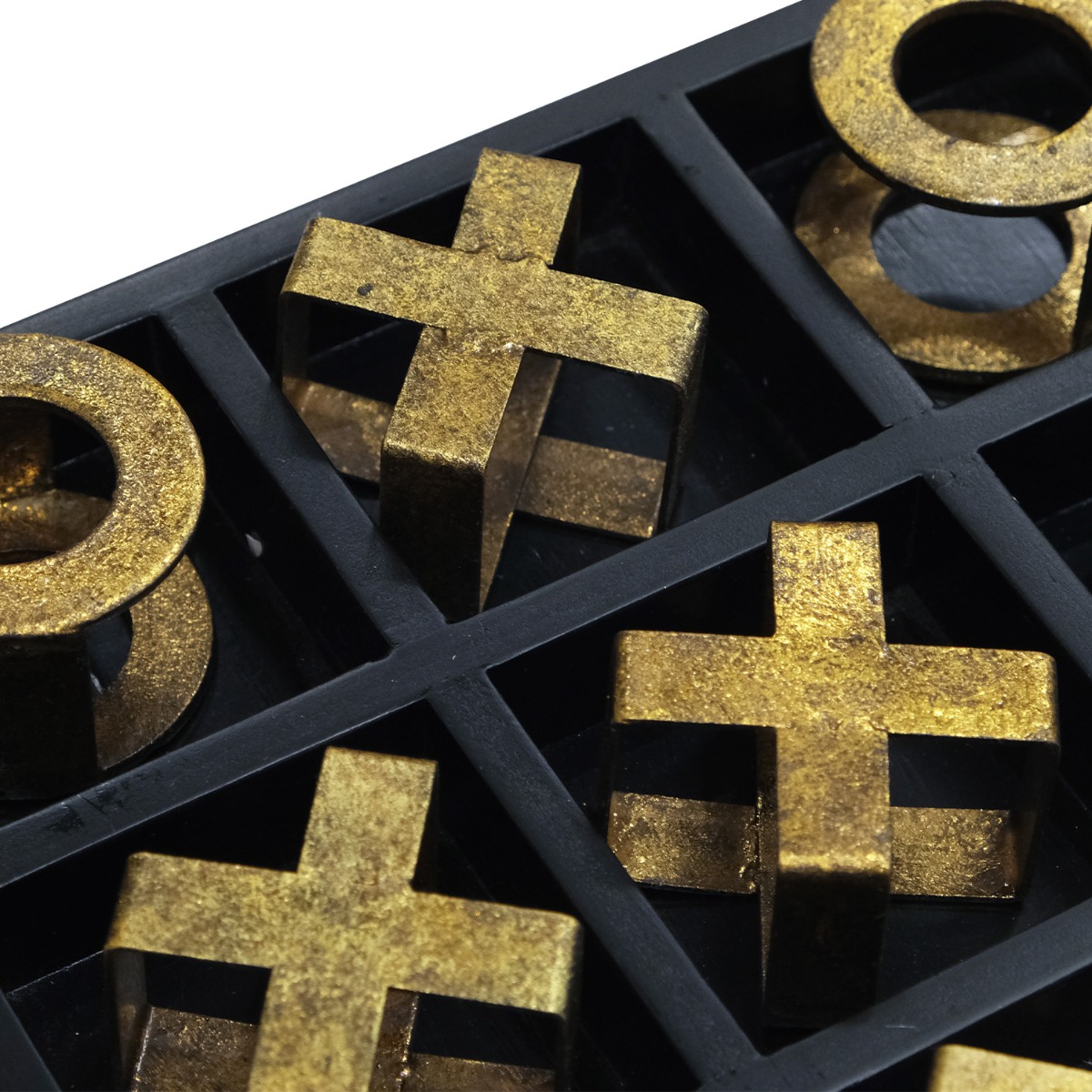 Tic-Tac-Toe Board Game - Gold & Black