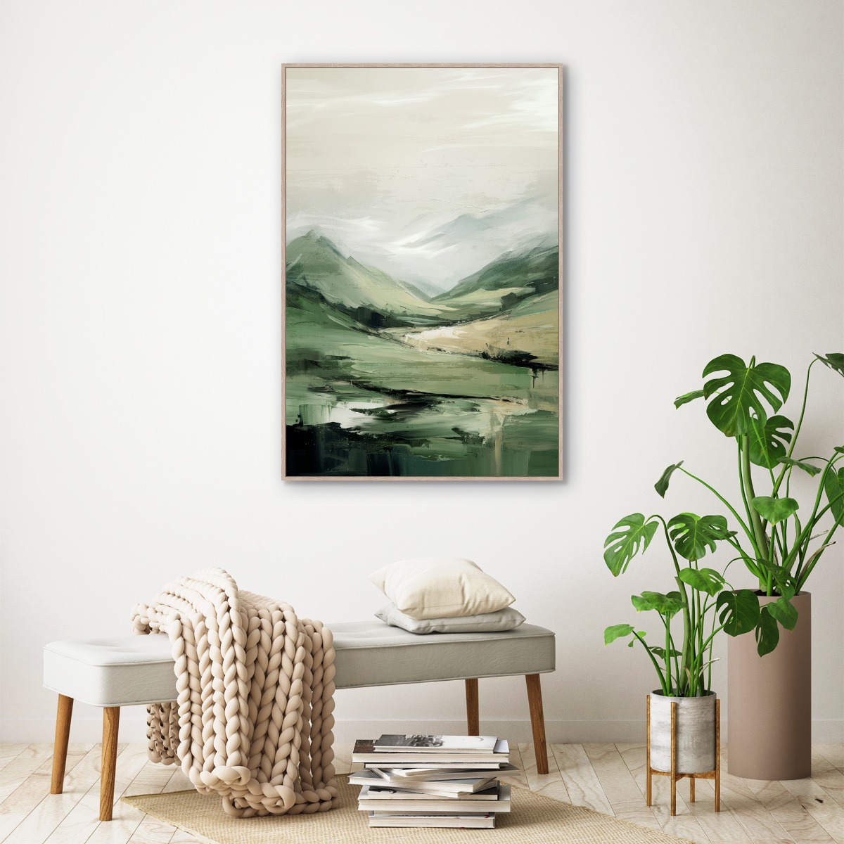 Framed Canvas 80x120cm - Mountain View