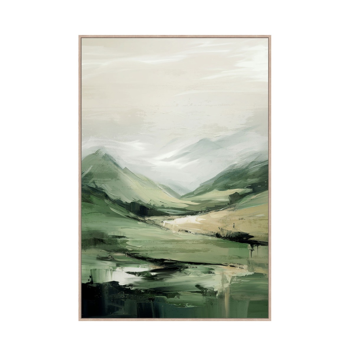 Framed Canvas 80x120cm - Mountain View
