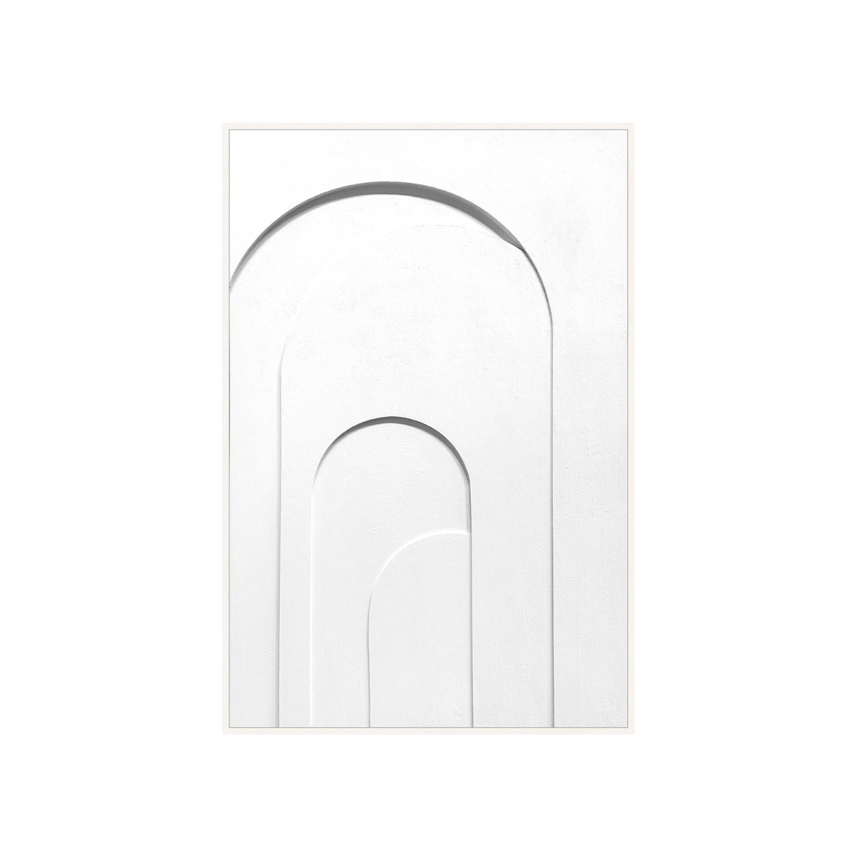 Framed Canvas 60x90cm 3D Structure - Off White Arch