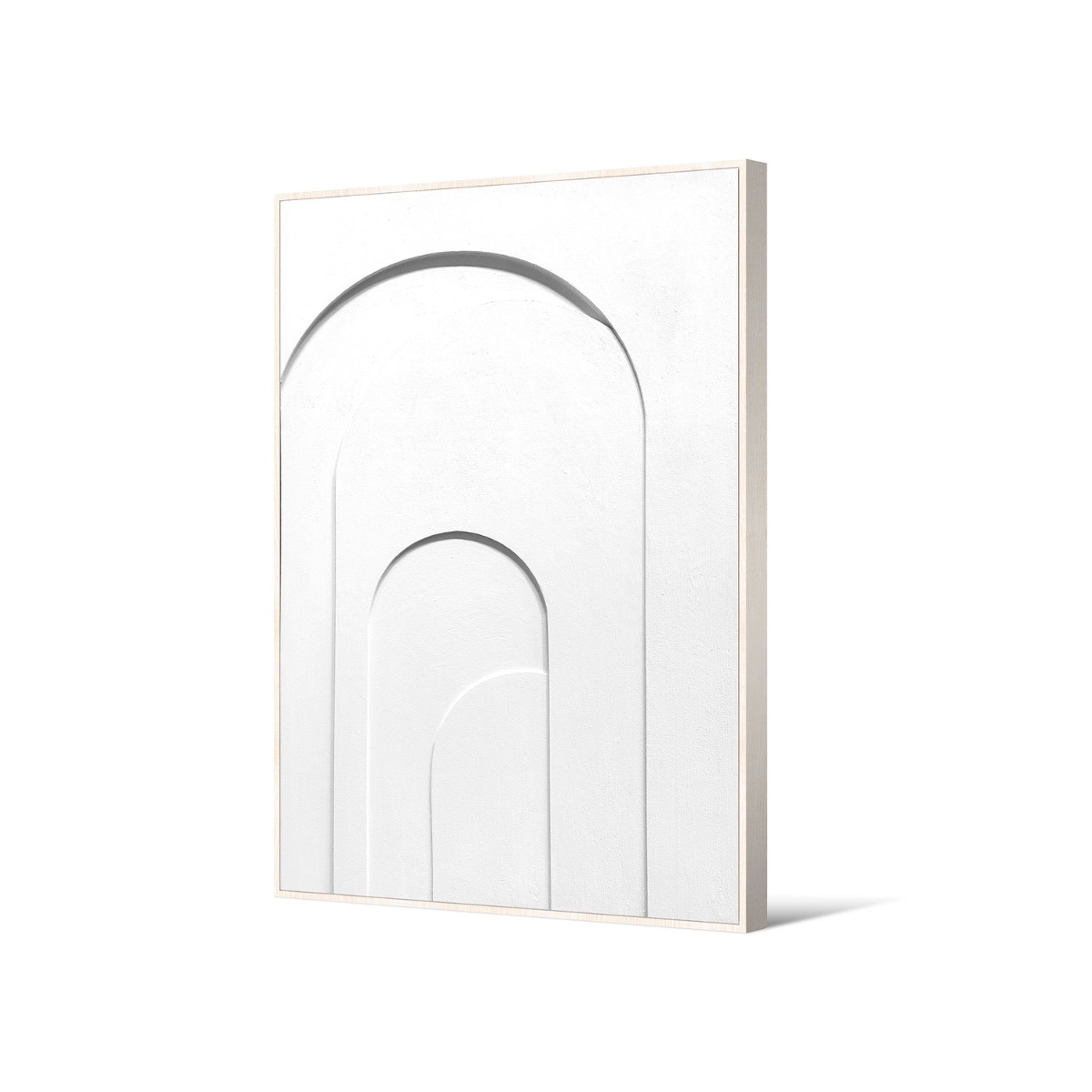 Framed Canvas 60x90cm 3D Structure - Off White Arch