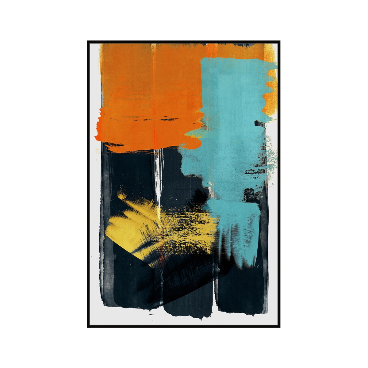 Framed Canvas 80x120cm - Abstract Vibrant