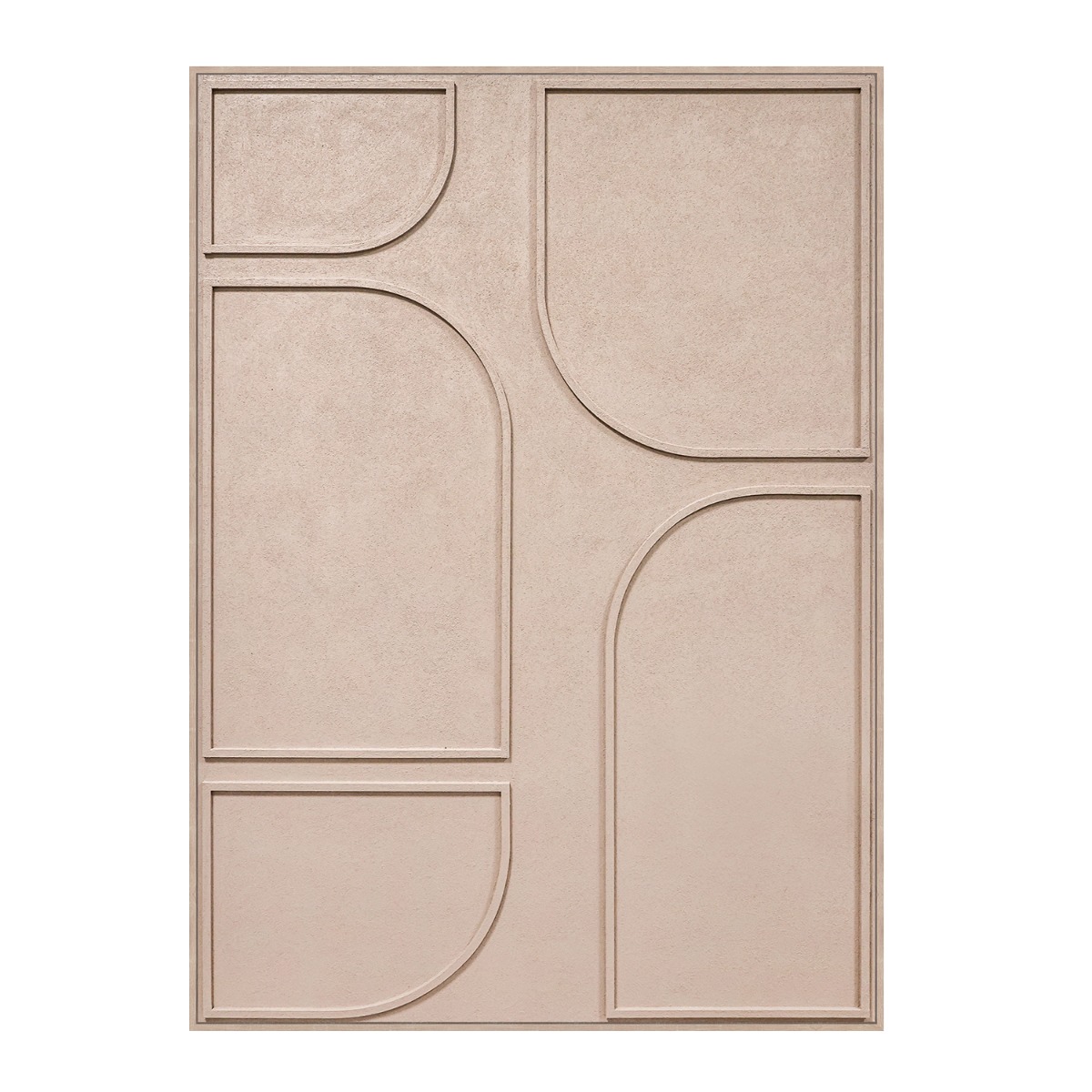 Framed Canvas 100x140cm Plaster - Geo Light