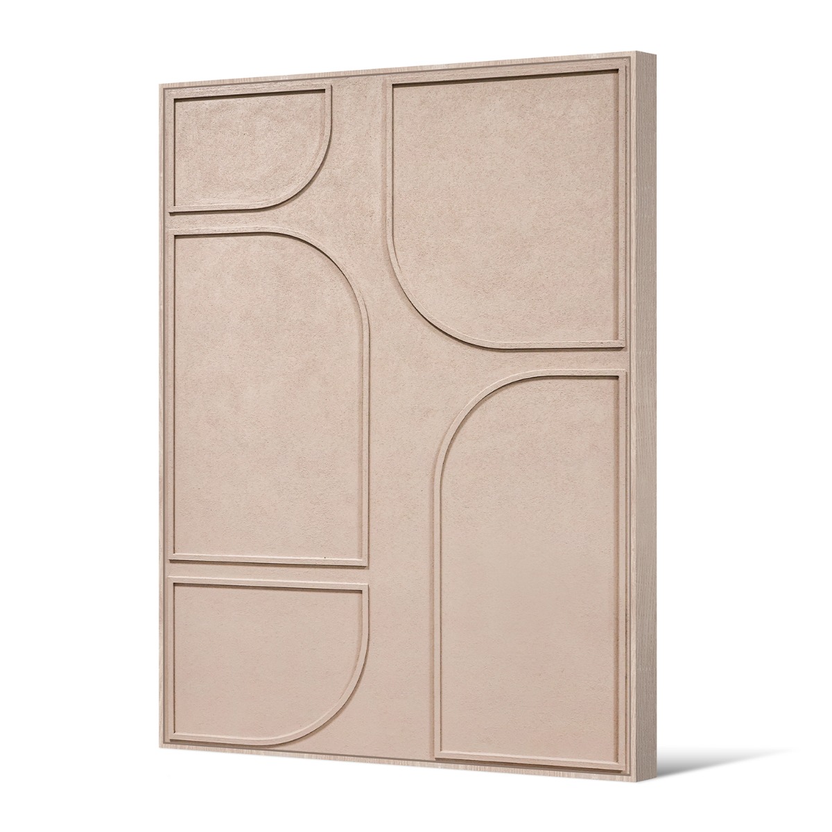 Framed Canvas 100x140cm Plaster - Geo Light