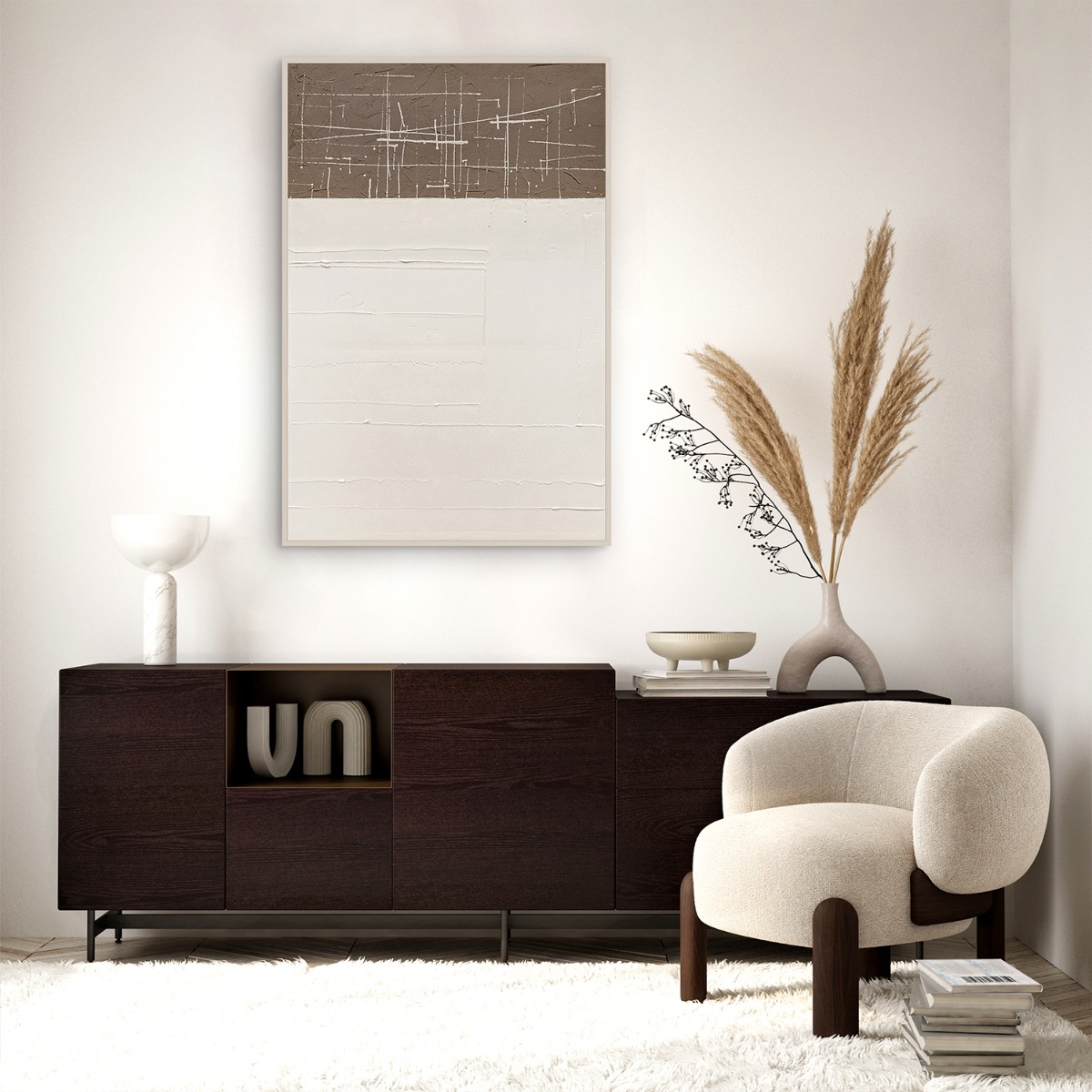 Framed Canvas 60x90cm Plaster - Ground