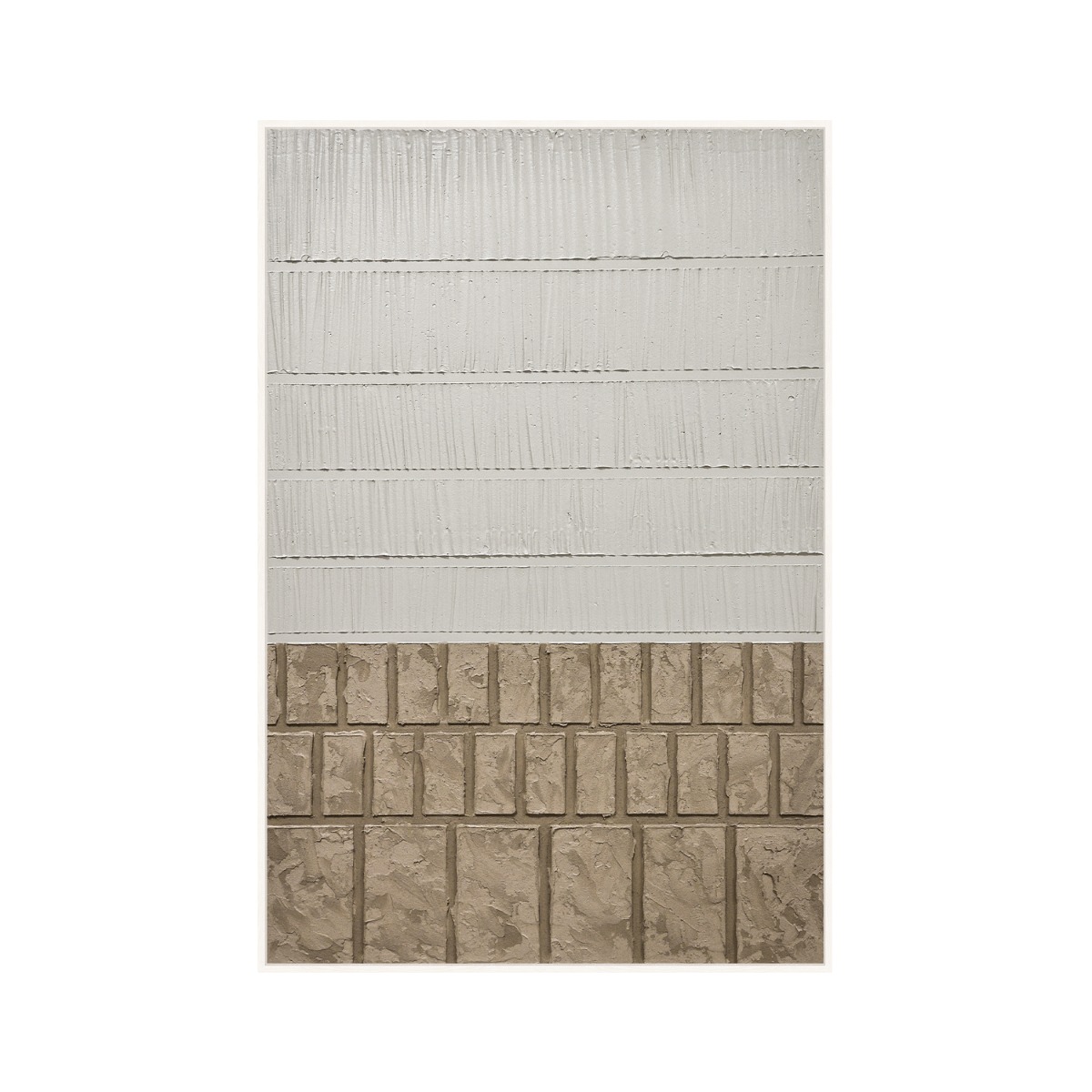 Framed Canvas 80x120cm Plaster - Blocks