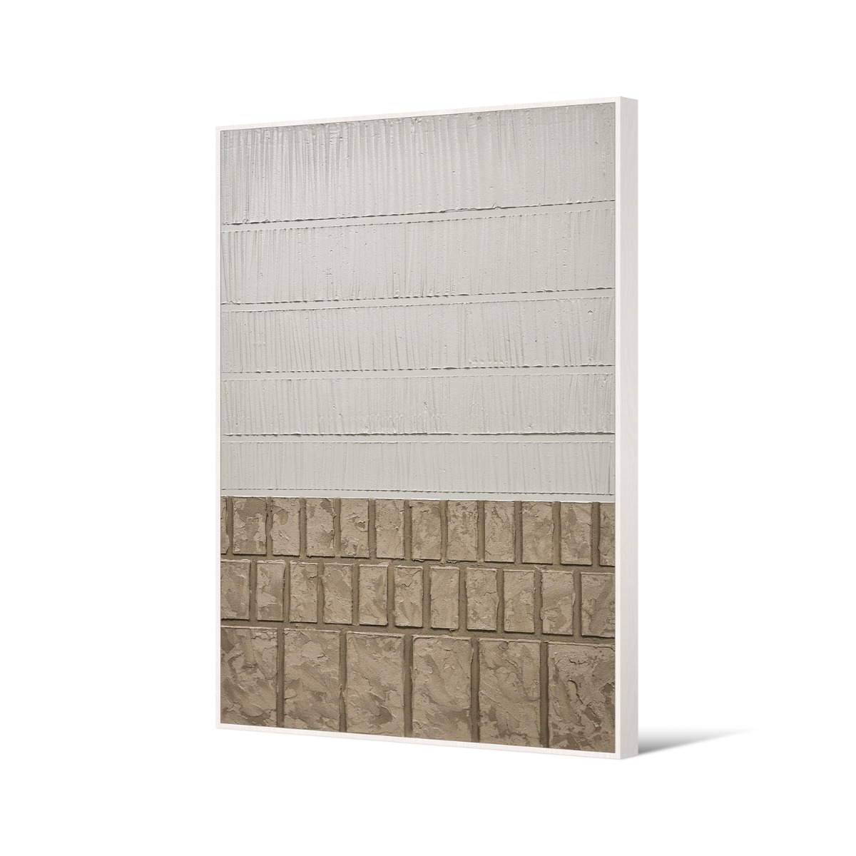 Framed Canvas 80x120cm Plaster - Blocks