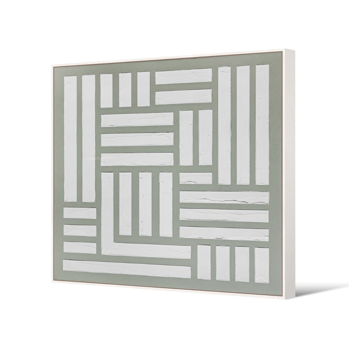 Framed Canvas 90x90cm Chic Plaster - Maze