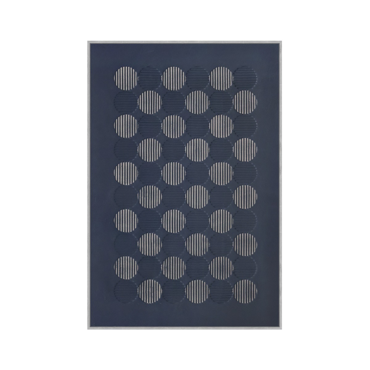 Framed Canvas 80x120cm Chic Plaster - Blue Circles