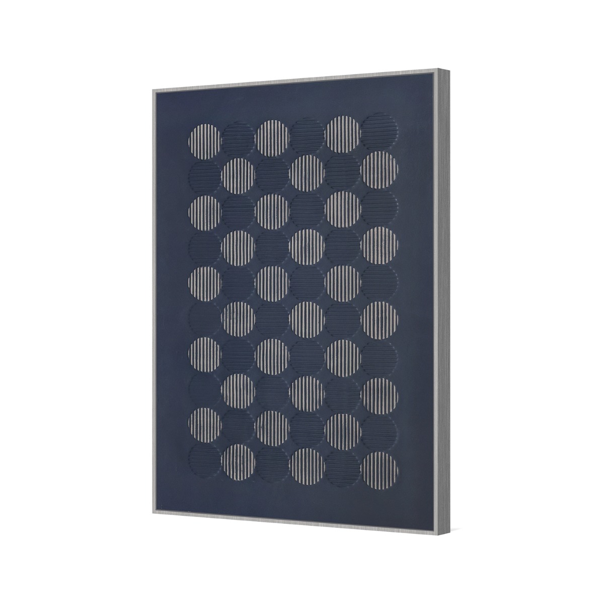 Framed Canvas 80x120cm Chic Plaster - Blue Circles
