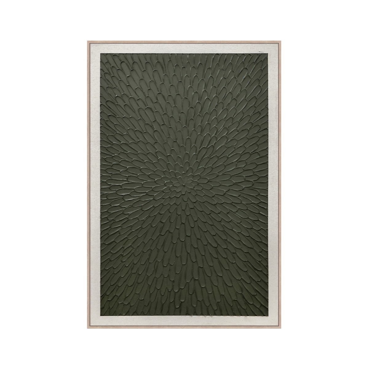 Framed Canvas 80x120cm Linen & Plaster - Blooming