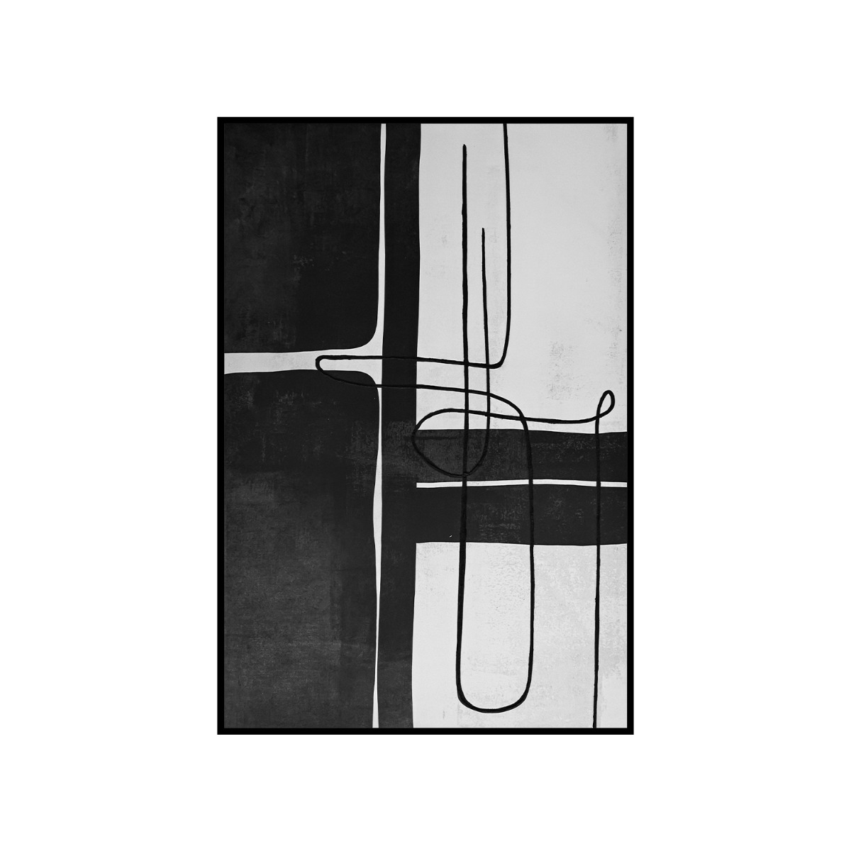 Framed Canvas 60x90cm - Black & White