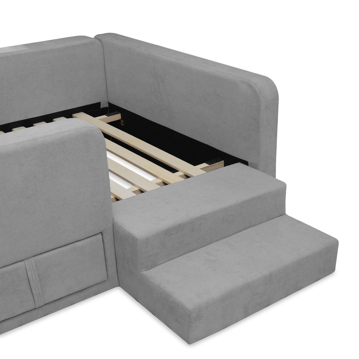 Tom Flint Grey Kids Single Bed with 2 Drawers