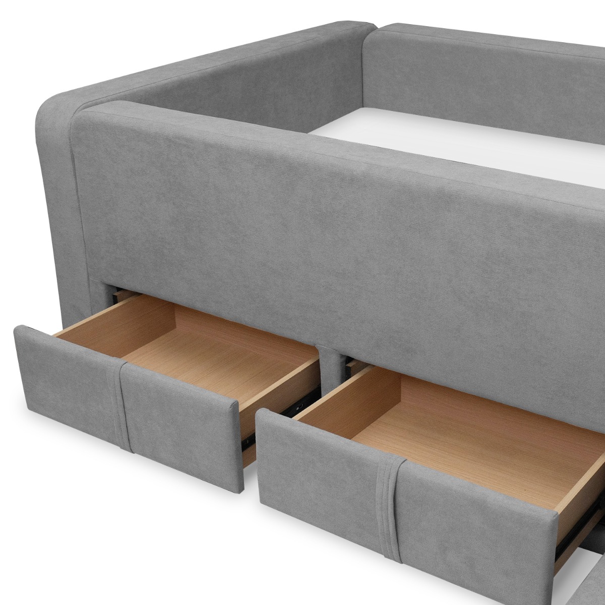 Tom Flint Grey Kids Single Bed with 2 Drawers