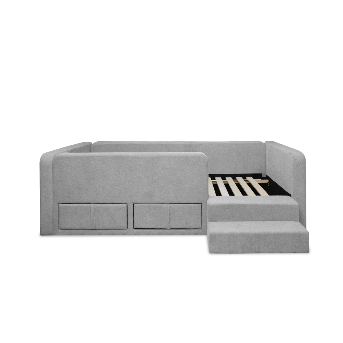 Tom Flint Grey Kids Single Bed with 2 Drawers