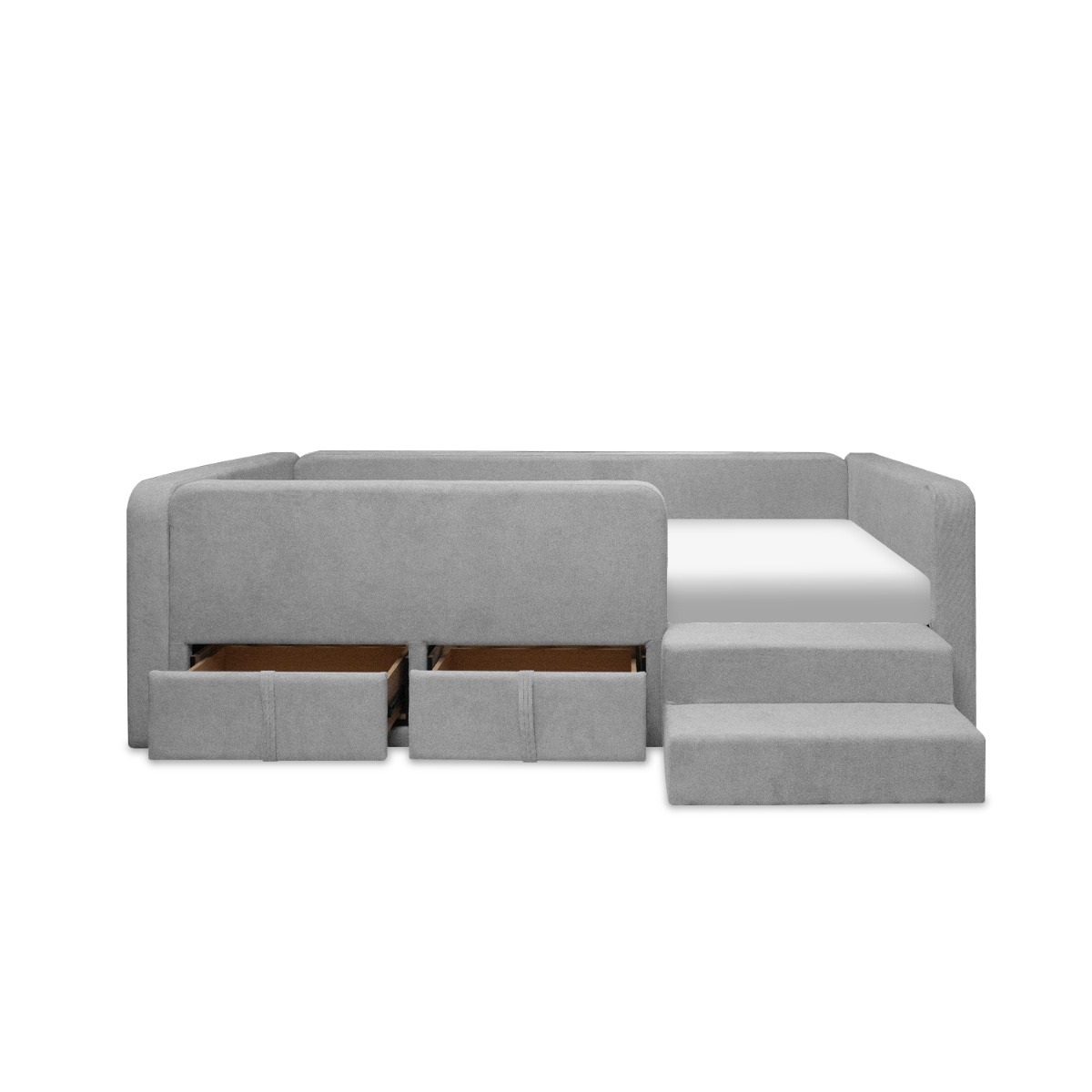 Tom Flint Grey Kids Single Bed with 2 Drawers