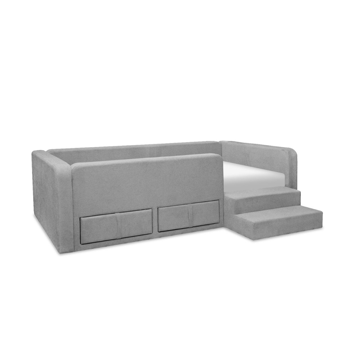 Tom Flint Grey Kids Single Bed with 2 Drawers