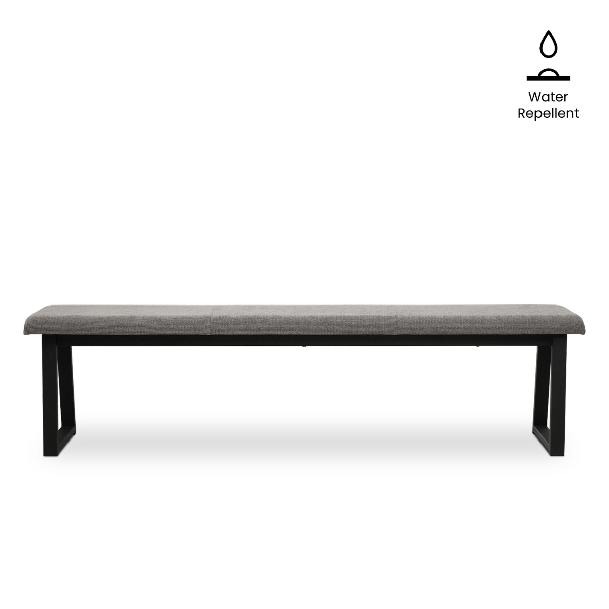 Troy Pebble Grey Bench 190cm