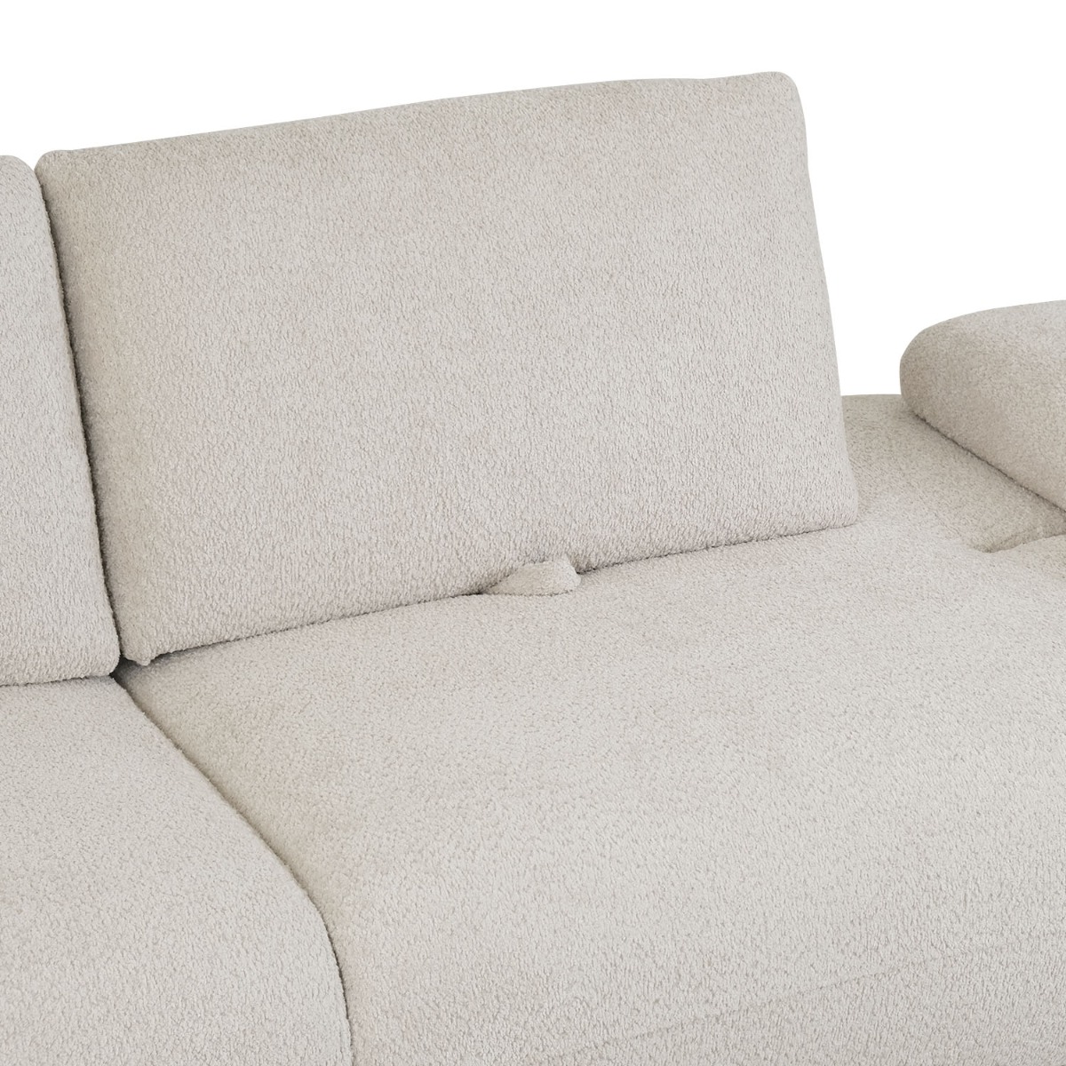 Valeria Vanilla 3 Seater Sofa With Adjustable Back