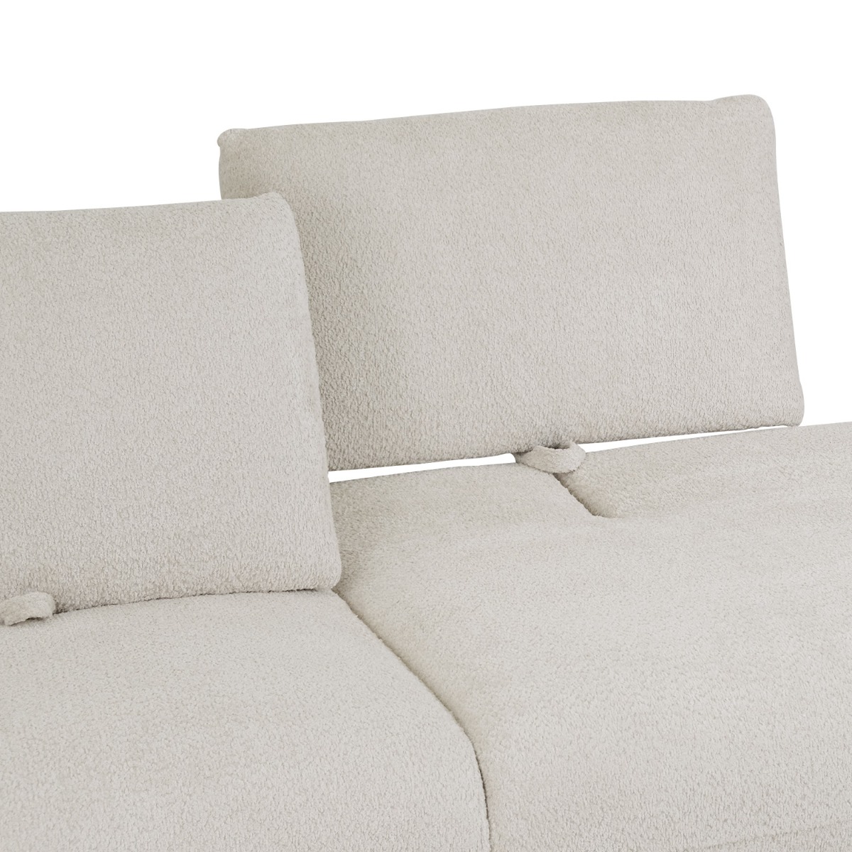 Valeria Vanilla 3 Seater Sofa With Adjustable Back
