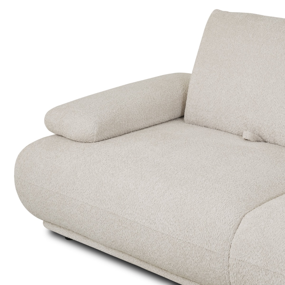 Valeria Vanilla 3 Seater Sofa With Adjustable Back