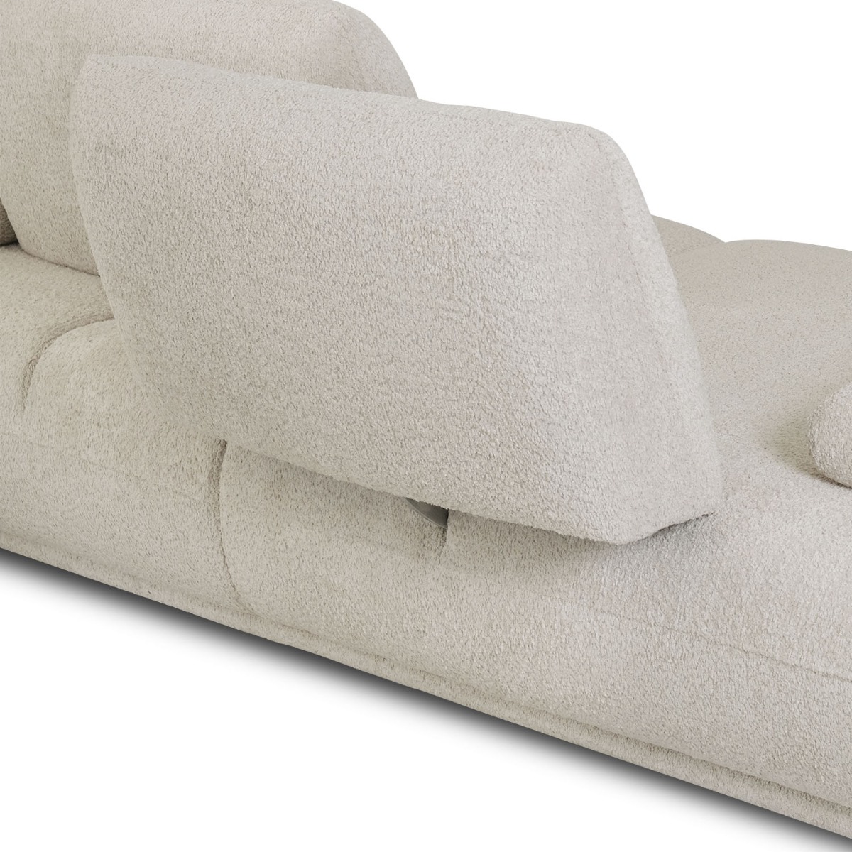 Valeria Vanilla 3 Seater Sofa With Adjustable Back