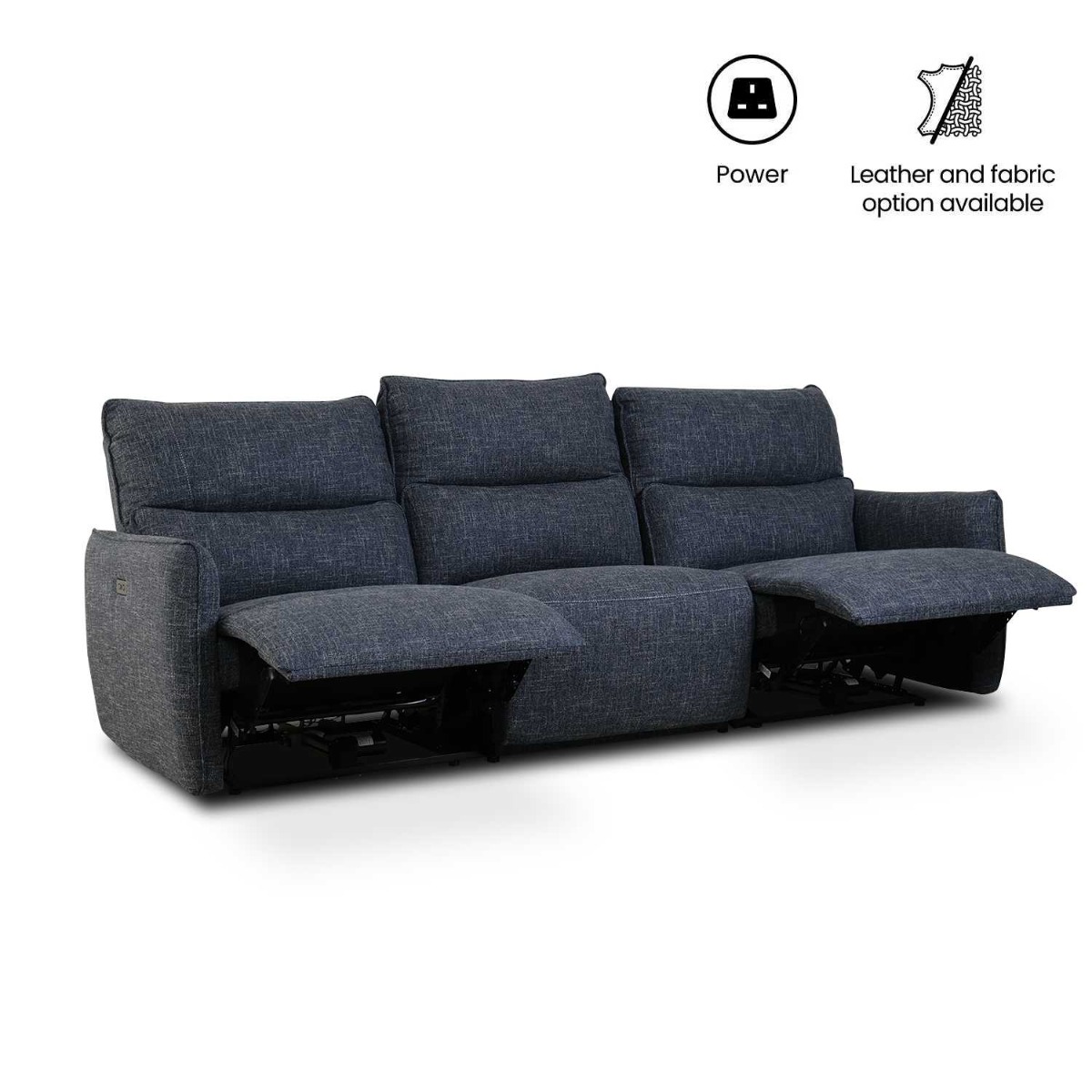 Camilla 3 Seater Double-Power Reclining Sofa