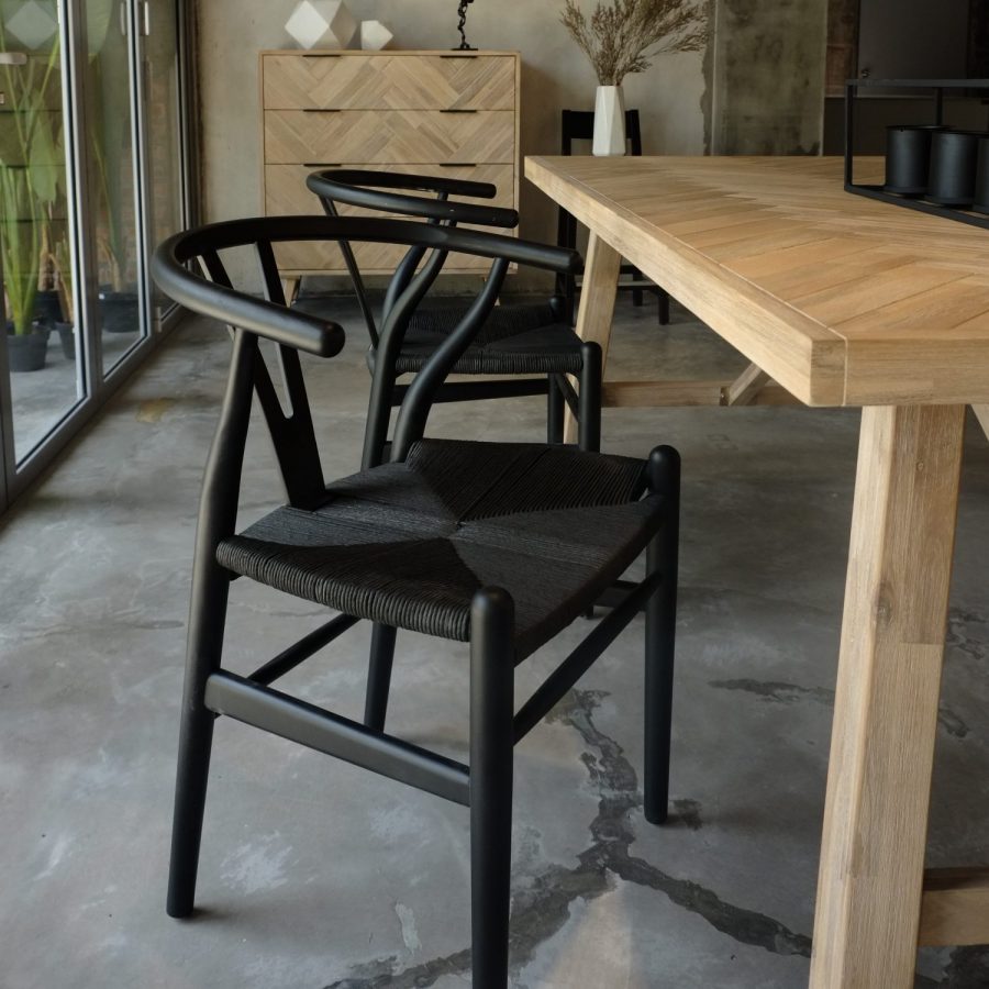 Replica Wishbone Dining Chair Ebony