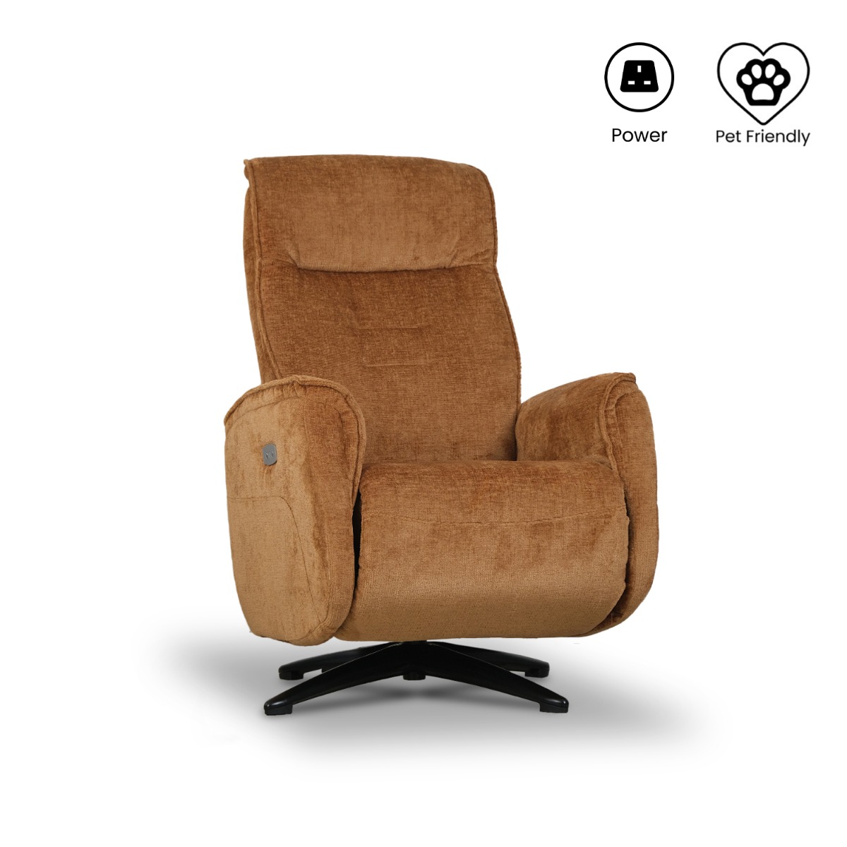 Alfie Copper Brown Power Reclining Lounge Chair
