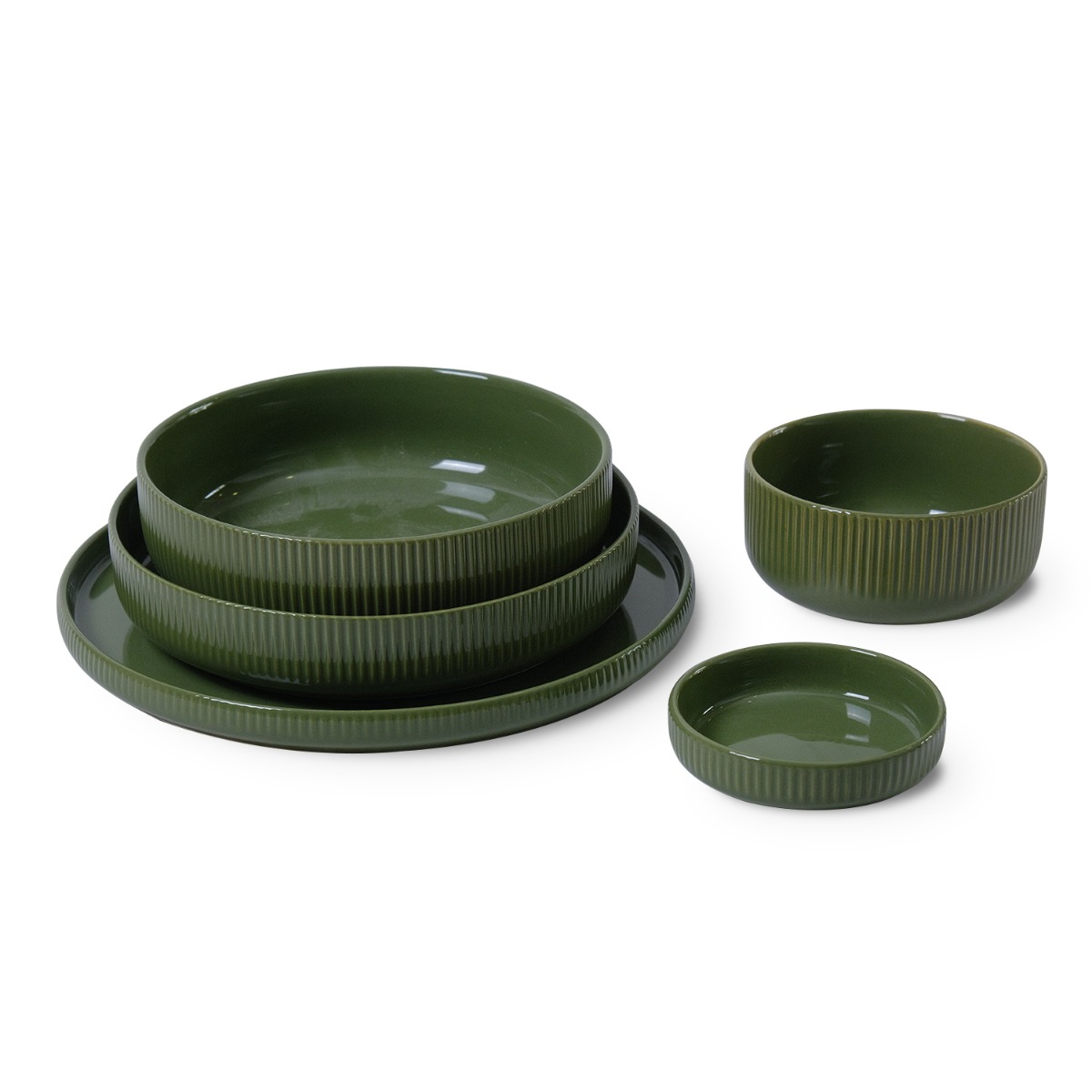 Yuri Deep Plate Olive Green