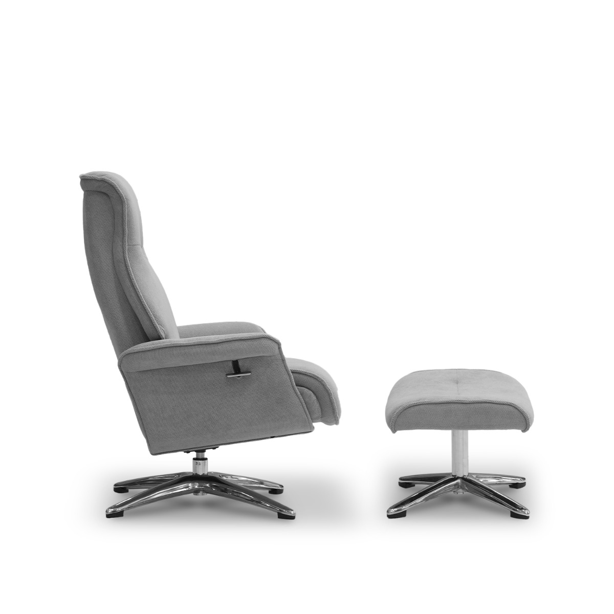 Zack Mist Grey Reclining Lounge Chair