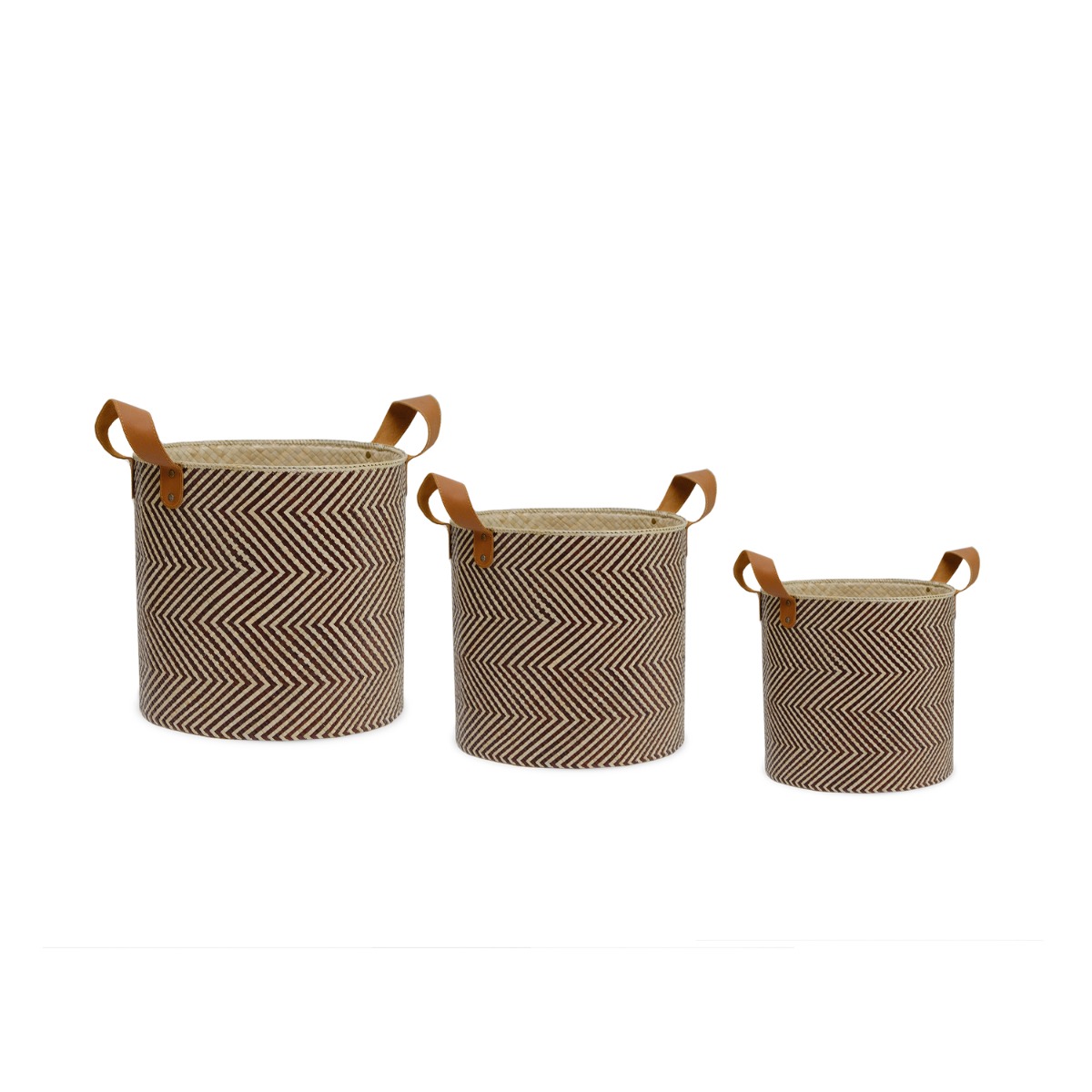 Ziva Pandanus Round Basket (Set of 3)