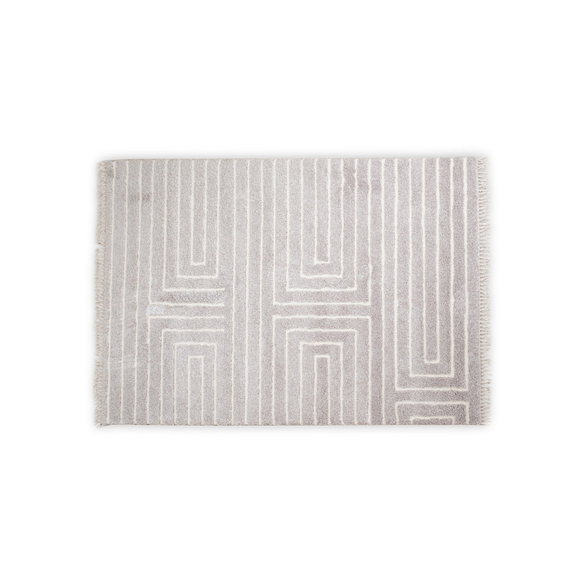 Zoe Polyester Shaggy Rug with Fringe 140x200cm