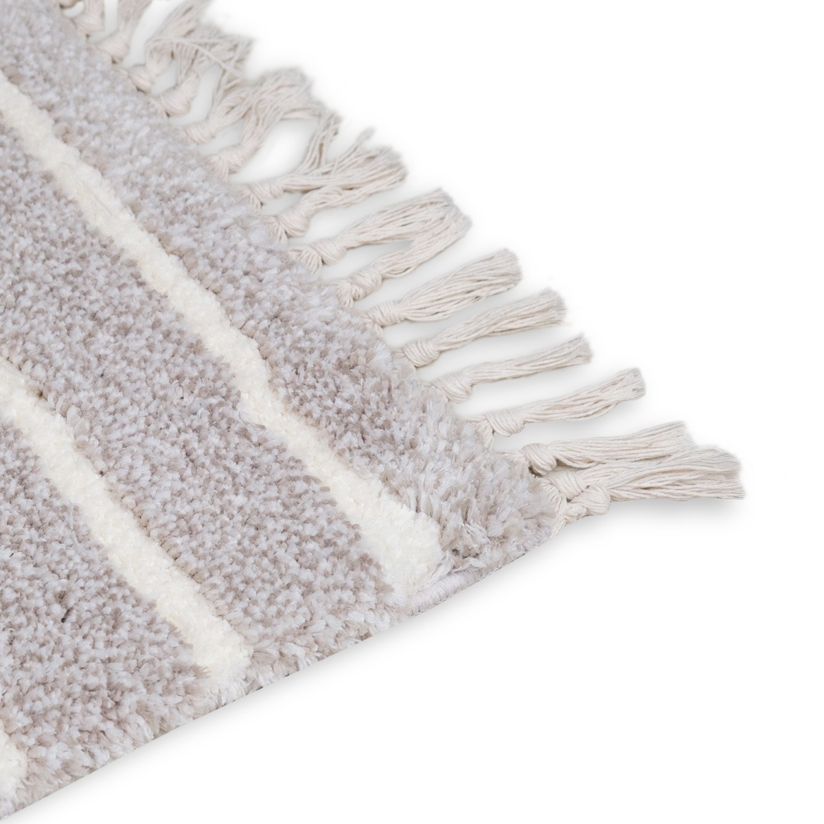 Zoe Polyester Shaggy Rug with Fringe 140x200cm
