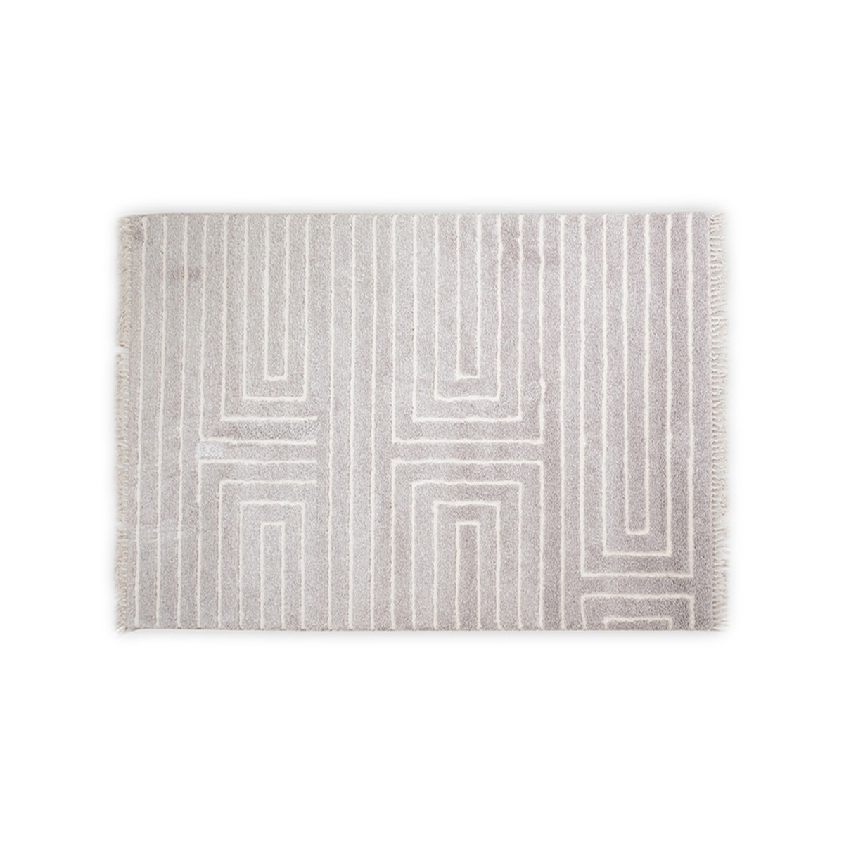 Zoe Polyester Shaggy Rug with Fringe 160x230cm