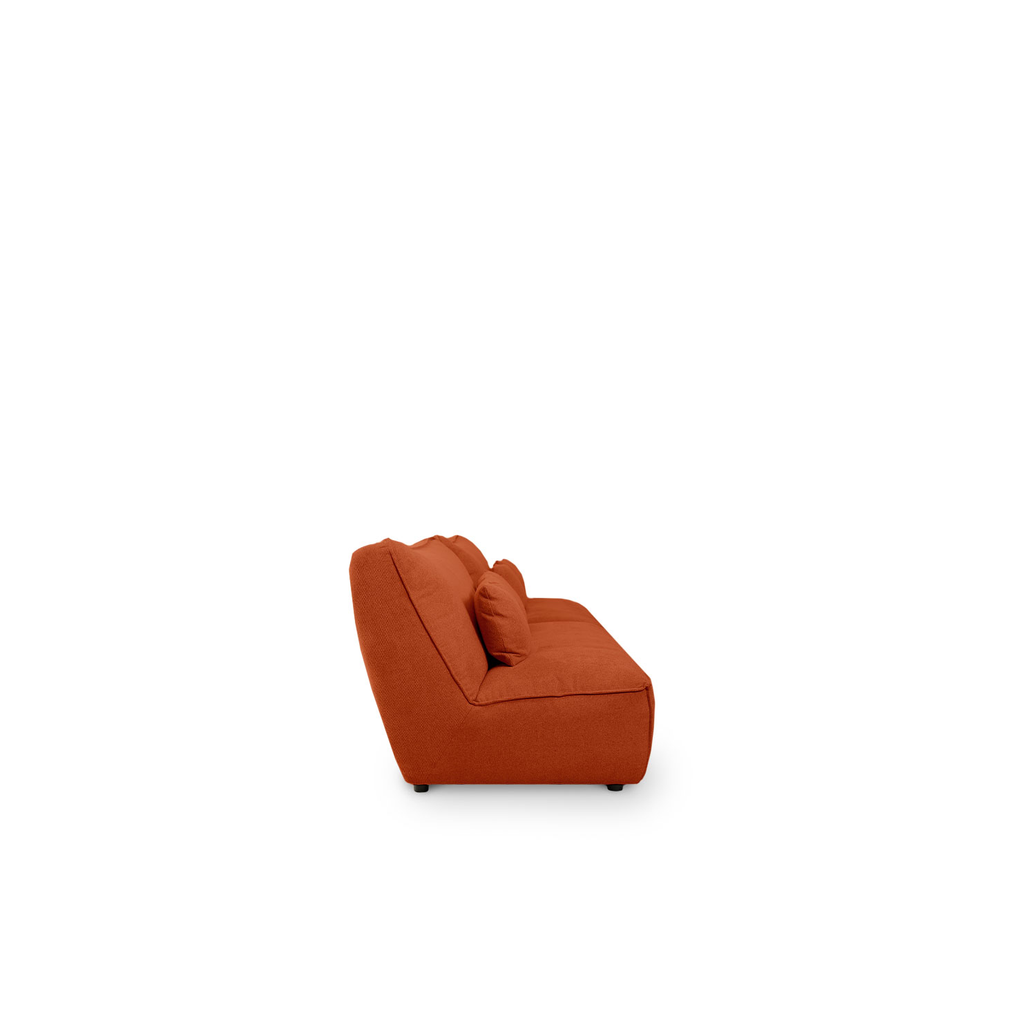 Daphne Umber Brown Wide Armless Sofa