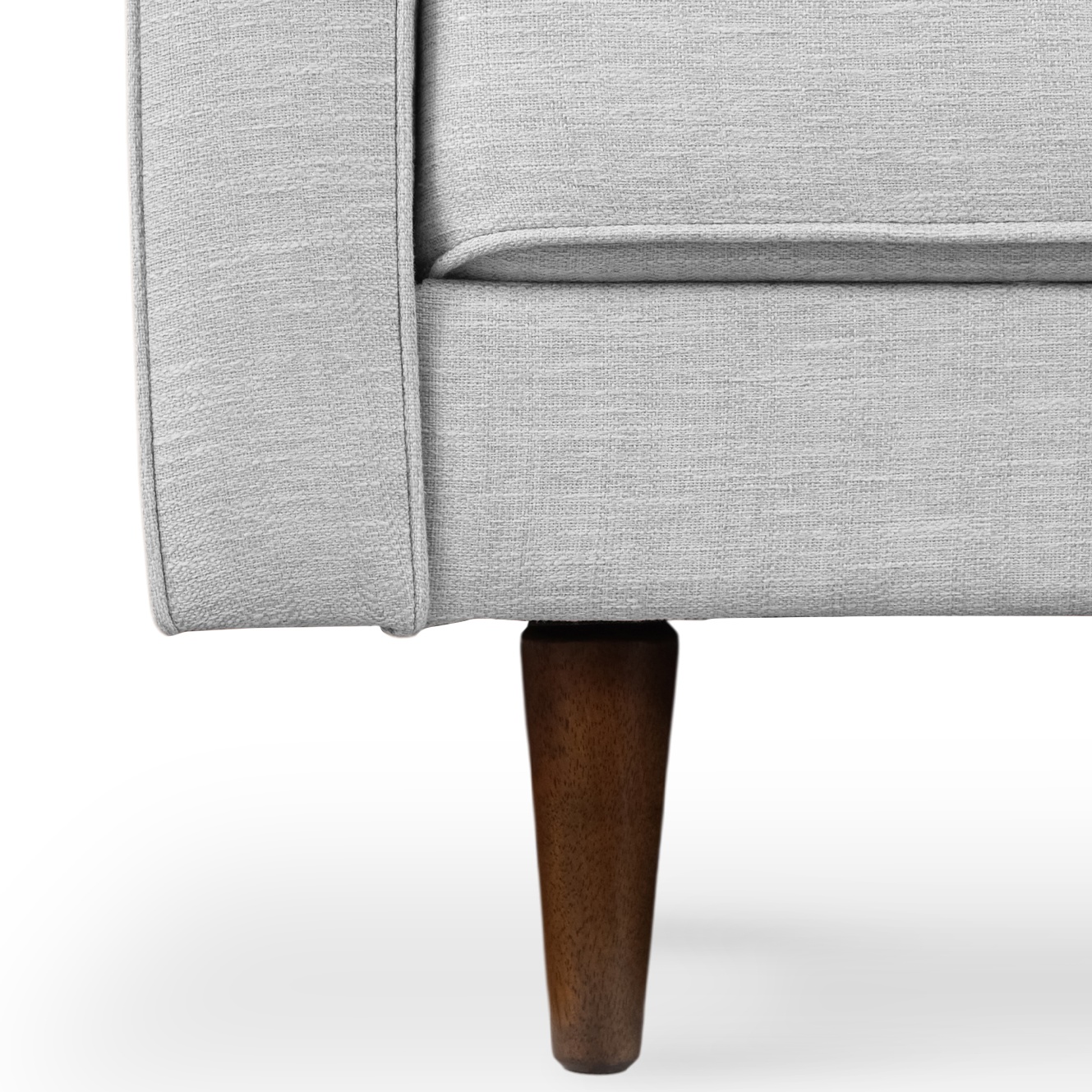 Jane Mist Grey Mid-Century 3 Seater Sofa